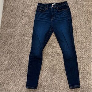 Worn 3 time: LOFT Petite Sz 2P Women's Dark Wash Blue Skinny Jeans